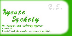 nyeste szekely business card